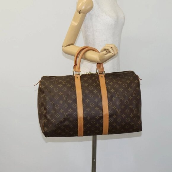 LOUIS VUITTON Monogram Keepall 45 Boston Bag M41428 LV Auth nb290 - Picture 1 of 16